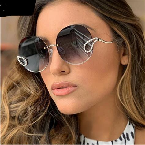 designer womens round sunglasses